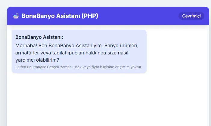 E-TİCARET YAPAY ZEKA ASİSTANI (BETA)